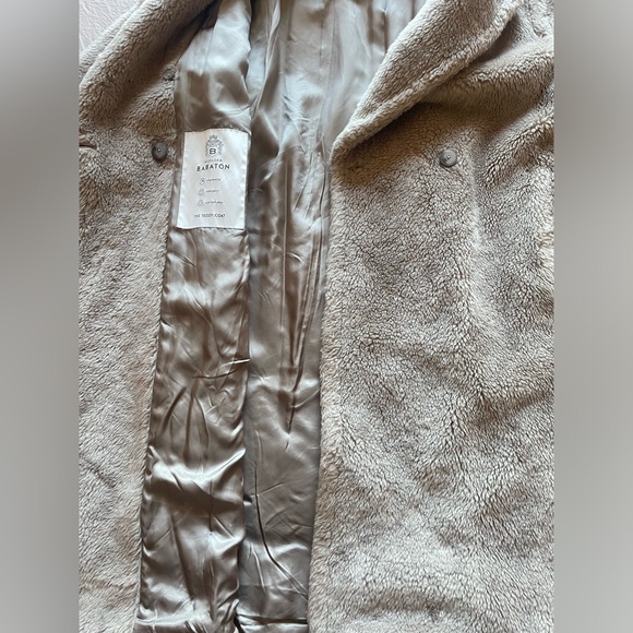 floor-length Atelier Babaton luxe teddy wool coat in Silver, Gray Colour - Picture 9 of 9